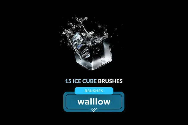 15 Realistic ice cube photoshop brushes