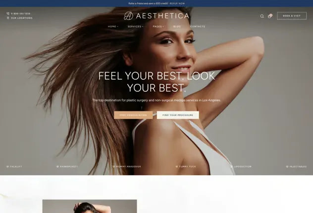 Aesthetica - Beauty Clinic WordPress Theme