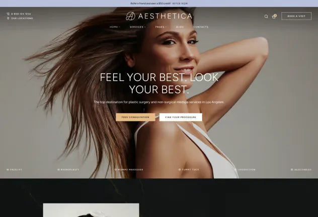 Aesthetica - Beauty Clinic WordPress Theme