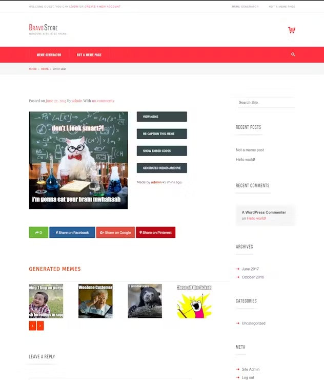 Meme Generator WordPress Plugin