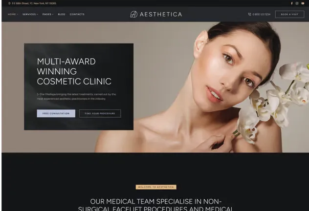 Aesthetica - Beauty Clinic WordPress Theme