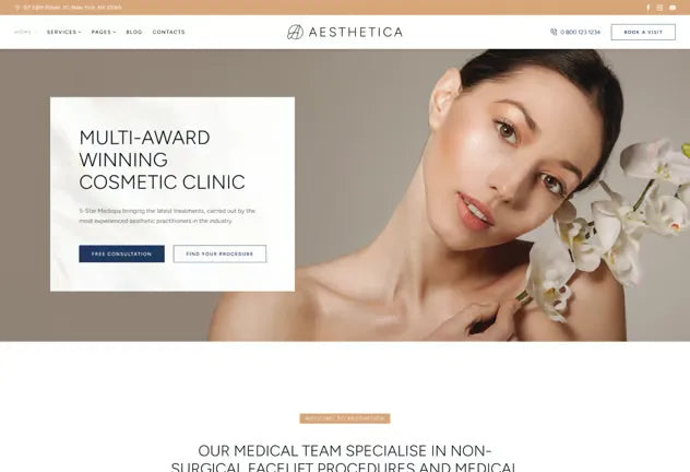 Aesthetica - Beauty Clinic WordPress Theme