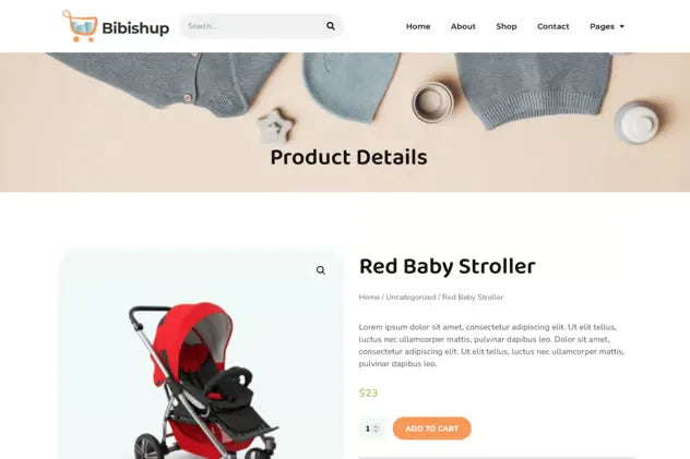 Bibishup - Baby & Kids Ecommerce Elementor Pro Template Kit