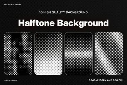 10 Dotted Halftone Background Textures