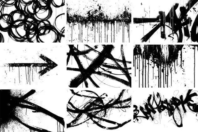 12 Grunge Graffiti Spray Textures