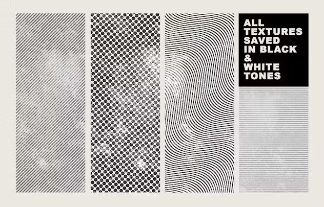 12 Halftone Overlay Textures