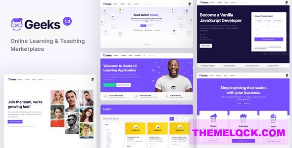 Geeks Online Learning Marketplace WordPress Theme