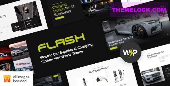 The Flash Electric Car Supplier & Charging Station WordPress Theme