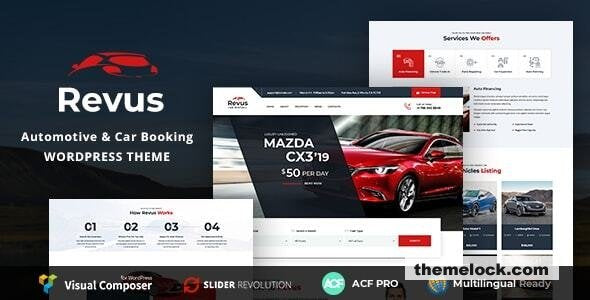 Revus Automotive & Car Rental WordPress Theme