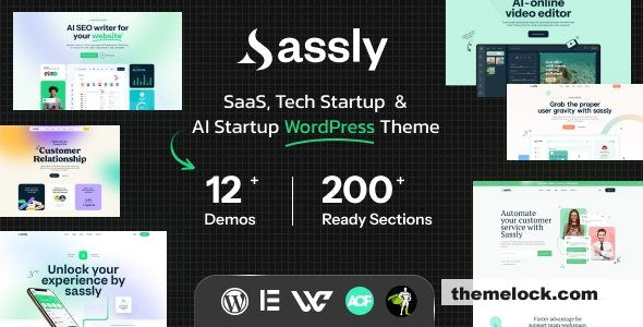 Sassly | SaaS, AI & Tech Startup Theme