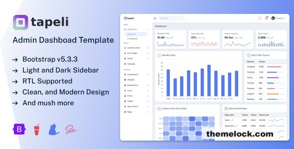 Tapeli - Responsive Bootstrap 5 Admin UI Kit