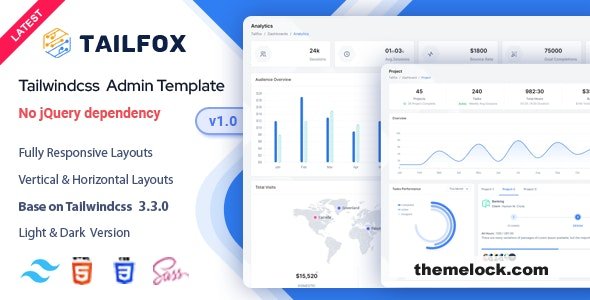 Tailfox - Tailwind CSS Admin Dashboard Template