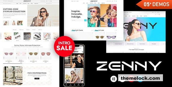 Zenny Eyewear & Glasses Elementor WooCommerce WordPress Theme