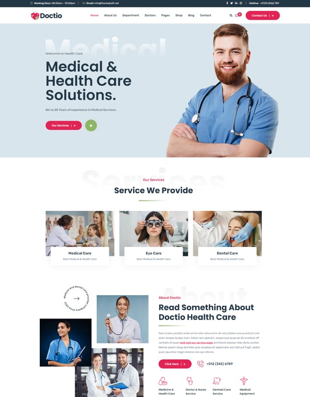 Doctio - Medical Health WordPress Theme