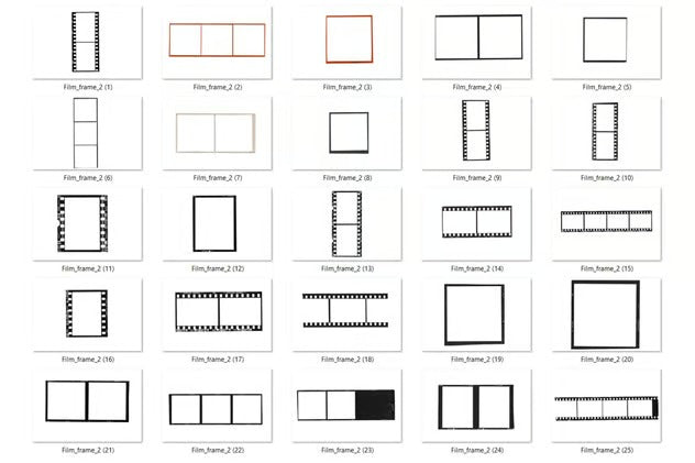 25 FILM FRAME | Negative Film Borders