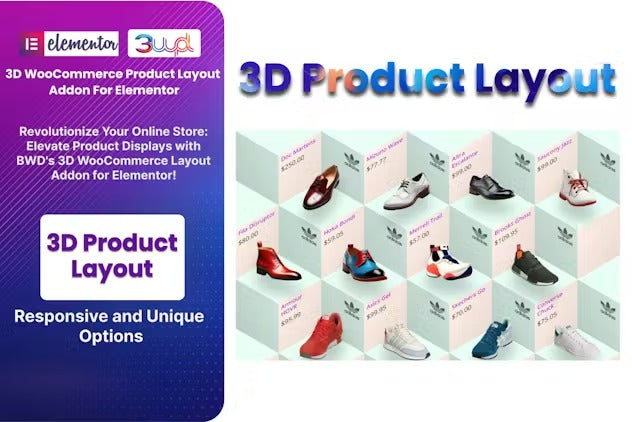 3D WooCommerce Product Layout Addon For Elementor