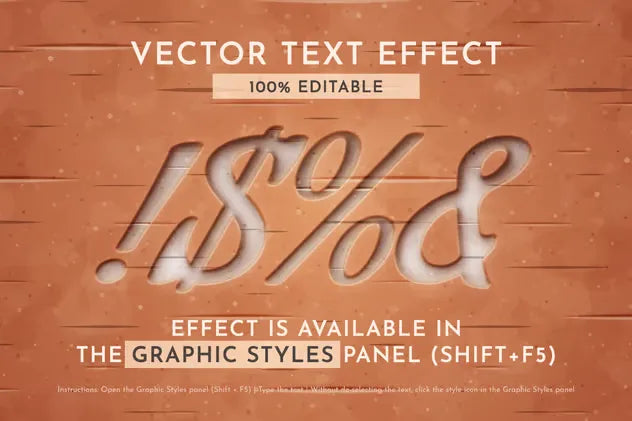 Wood Carving Editable Text Effect, Graphic Style