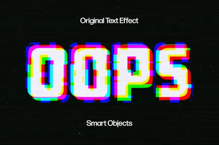 Distorted Glitch Text Effect