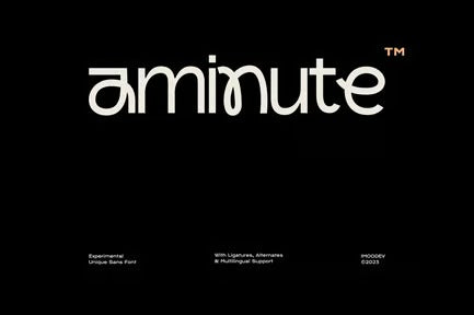 Aminute - Experimental Unique Sans Font