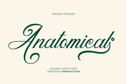 Anatomical - Elegant Script Font