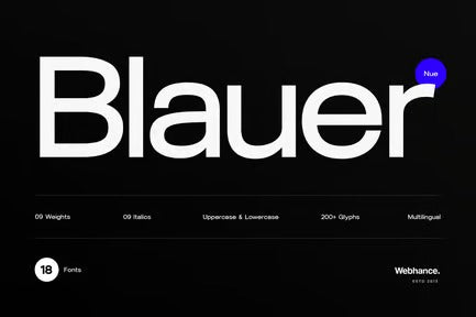 Blauer Nue - A premium sans-serif font family