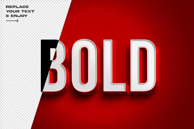 Bold Stylized 3D Text Effect