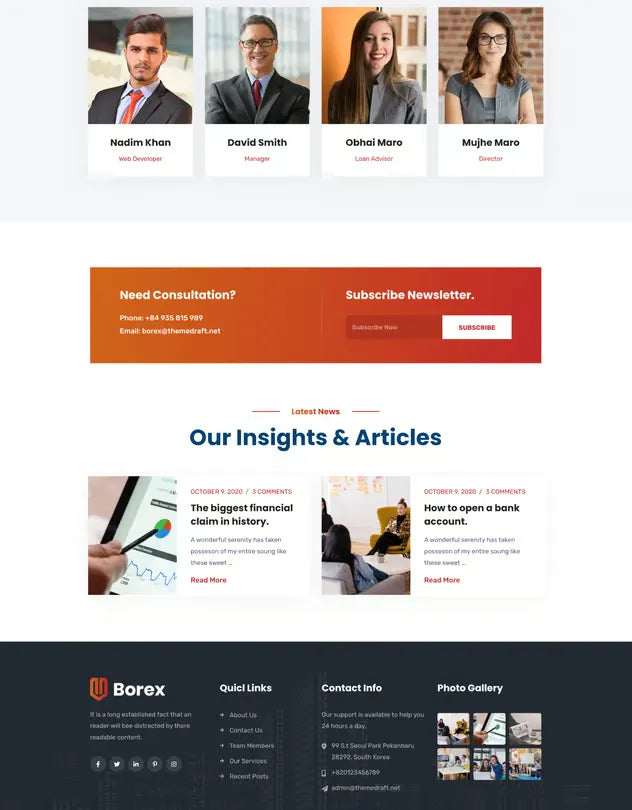 Borex - Business And Finance WordPress Theme