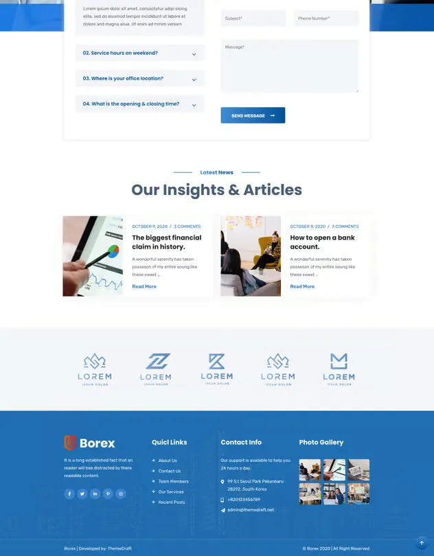 Borex - Business And Finance WordPress Theme