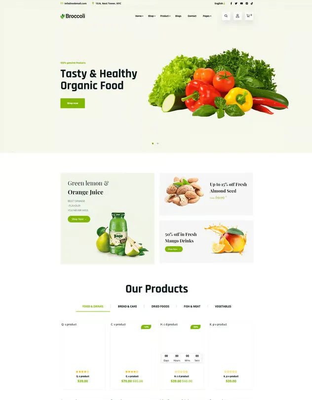 Broccoli - Organic Food Store Shopify Theme