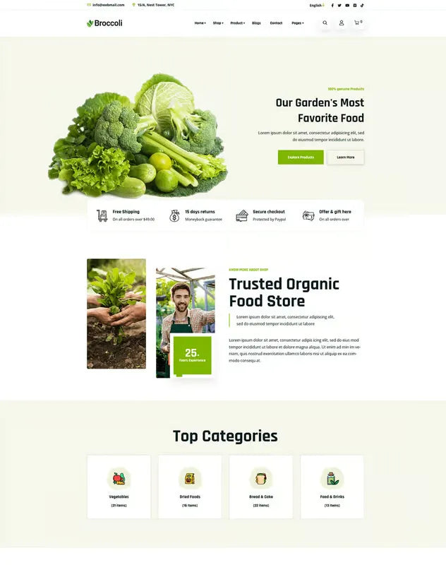 Broccoli - Organic Food Store Shopify Theme