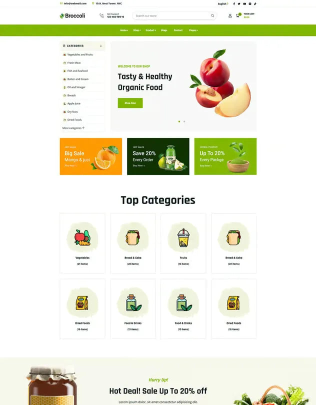 Broccoli - Organic Food Store Shopify Theme