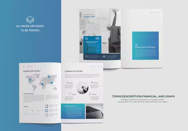 Brochure Template 24 Pages | Canva | Docx |ID| Ai