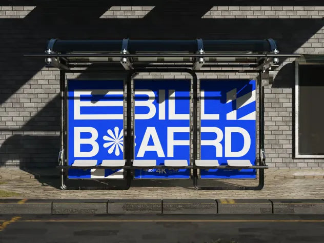 Bus Stop Billboard Mockup