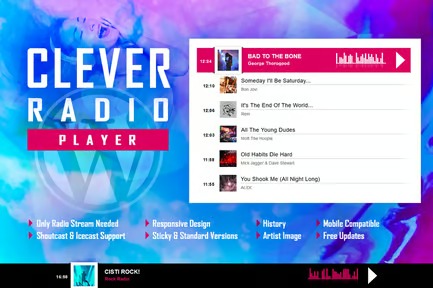 CLEVER - HTML5 Radio Player With History WP Plugin