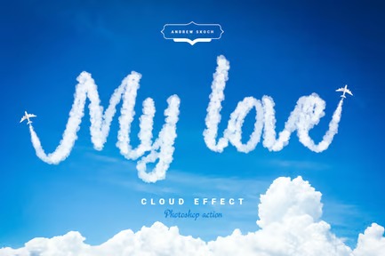 Cloud Text - Photoshop Action