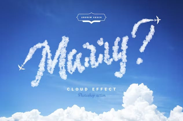 Cloud Text - Photoshop Action