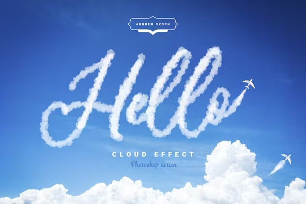 Cloud Text - Photoshop Action