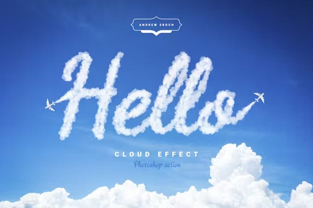 Cloud Text - Photoshop Action