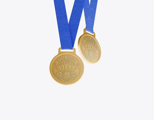 Competition Medals Set Mockup