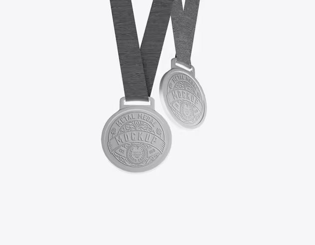 Competition Medals Set Mockup