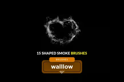 Creative shapes using smoke : 15 photoshop brushes