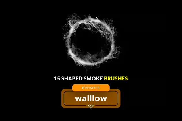 Creative shapes using smoke : 15 photoshop brushes