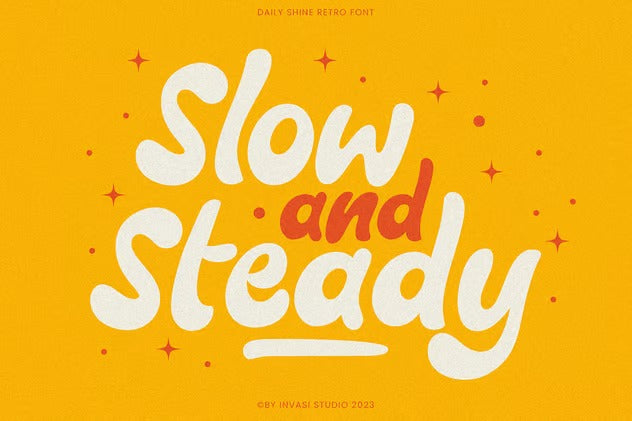 Daily Shine - Groovy Retro Font