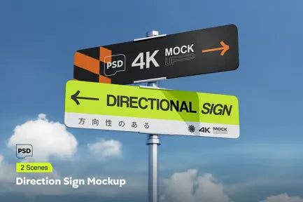 Direction Sign Mockup