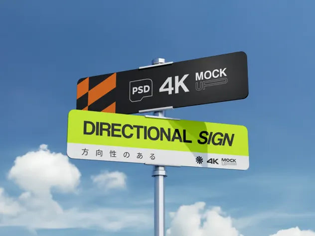 Direction Sign Mockup