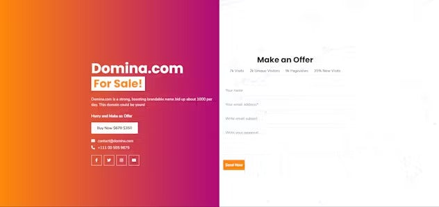 Domina - Domain For Sale & Auction Plugin