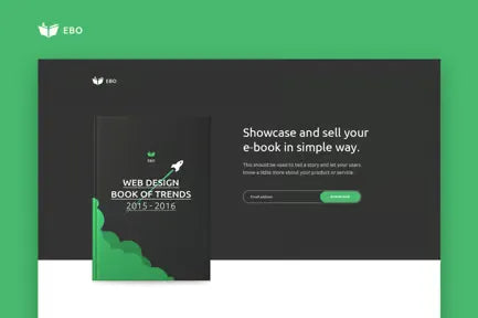 Ebo - Ebook Landing Page HTML Template