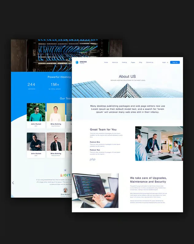 Engine Hosting - HTML Template