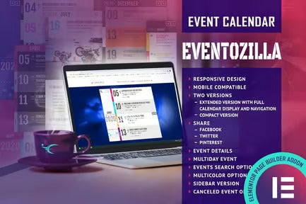 EventoZilla Event Calendar Elementor Widget Addon