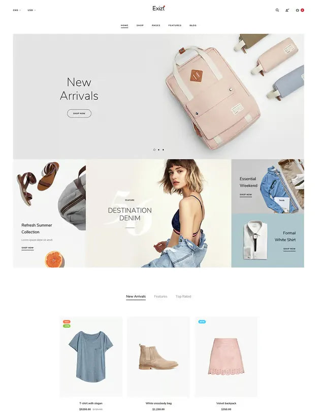 Exist - Wonderful Fashion HTML Template